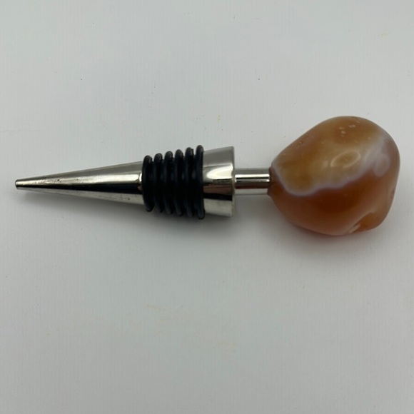 Carnelian Agate Wine Bottle Stopper - Picture 6 of 11